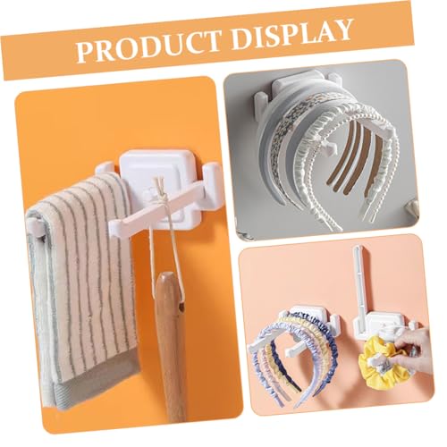 BATHVEVE 2個 免釘壁掛けヘッドバンドホルダー 折りたたみ式ネックレスディスプレイ兼用 おしゃれで省スペース ヘアアクセサリー収納ラック