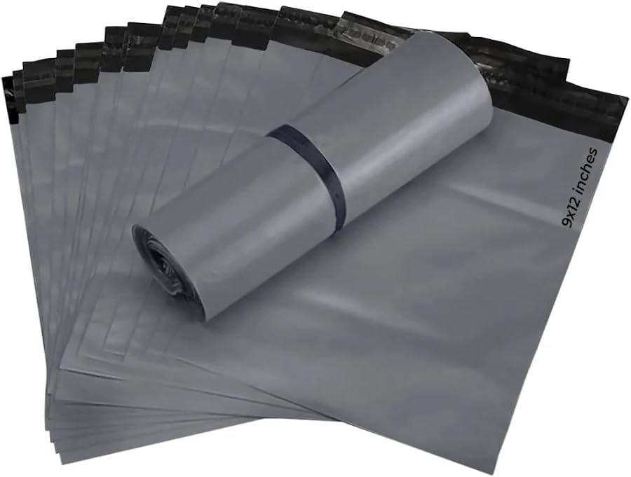 Pro Series Grey Parcel Bags 9x12 | Postage Mailing Bags for Clothes Vinted | Strong Self Seal Shipping Packaging Bags | Waterproof Postal for Posting, Delivery & Mailers (Grey, 9" X12" Pack of 20)