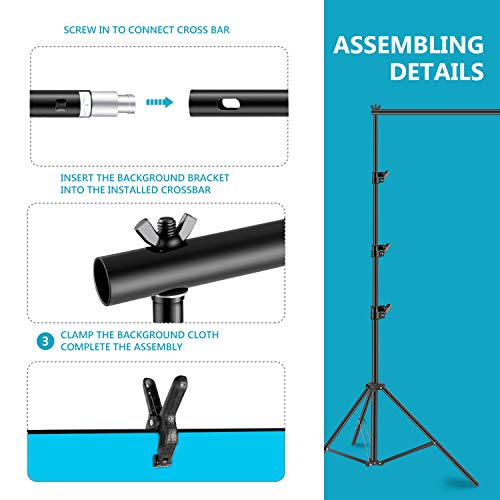 Neewer Complete Photography Lighting Kit With Backdrops: 8.5Ftx10Ft Backdrop Stand/800W Equivalent 5500K Umbrellas Softbox Continuous Lighting Kit/42 Inch Reflector/Tripod/Carry Bag For Studio #TOP3