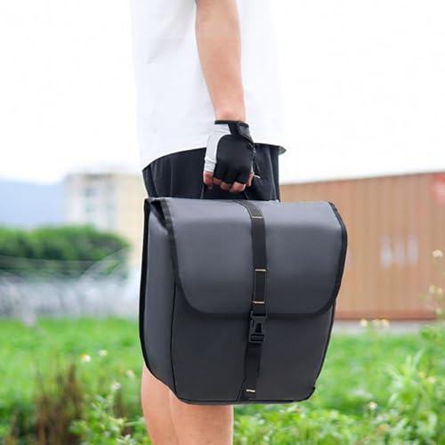 Panniers 自転車バッグ | 20L サイクリング 荷物 キャリアバッグ,防水性バイシクルバッグ キャリーハンドル付き 都市型ライディング マウンテンバイクパッキング 旅行 雨天対応 - マウンテンバイク・通勤・都市ライド用