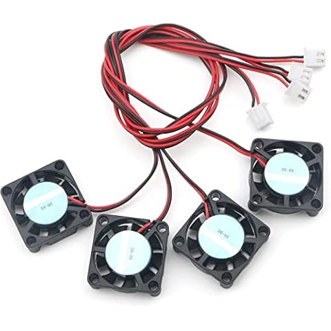 Newzoll Micro Fans, 4PCS 5V DC Brushless Cooling Fan with 2 Pin Connector, 25x25x7mm Cover