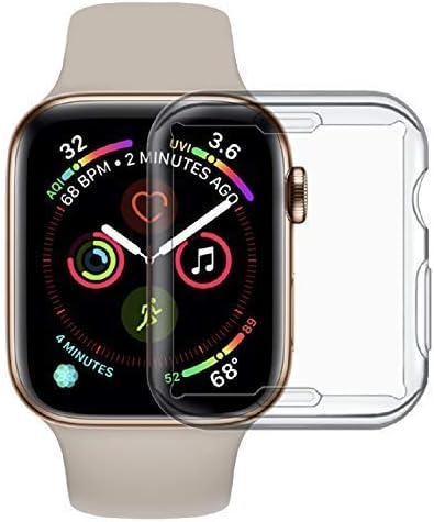 【2 Pack】 Compatible with Apple Watch Screen Protector 38mm All-Around Clear Protective Apple Watch Case and Apple Watch Bumper Cover Compatible Iwatch Watch Series 3 2 38mm