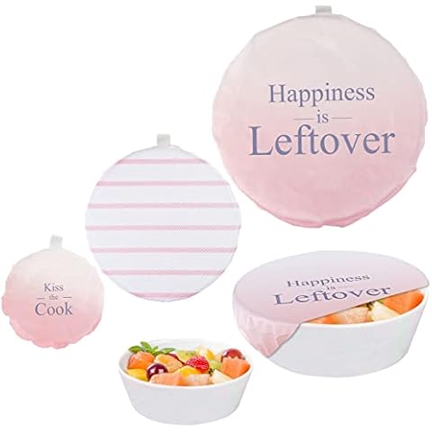 3 Fundas Reutilizables para Cuenco con Estampado de Frutas Cover