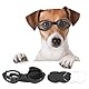 Billionchains Hundebrille Einstellbar Sonnenbrille Winddicht Hund Motorradbrille Austauschbaren Gläsern (Schwarz +Klar) Hundebrille für Mittlere bis Große Hunde
