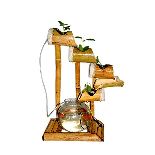 GZ Green Eco Bamboo Fresh Air Aquaponics 4 Plants Growing System. Amazon.in Garden & Outdoors