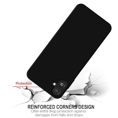 Image of Back Case Cover for Samsung Galaxy F14 5G, [Shock Absorption] Clear Gel with Reinforced Corner Slim Soft TPU Silicone Bumper Back Cover for Phone (Black)