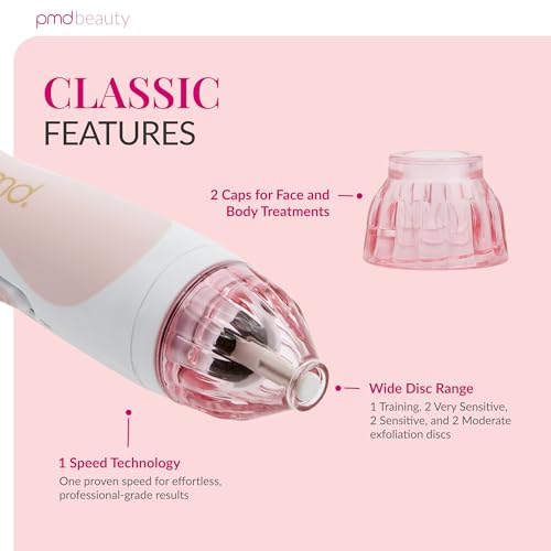 PMD Beauty Personal Microderm Classic - At-Home Use, Facial Exfoliator Tool, Microdermabrasion Machine Kit for Face and Body Skincare