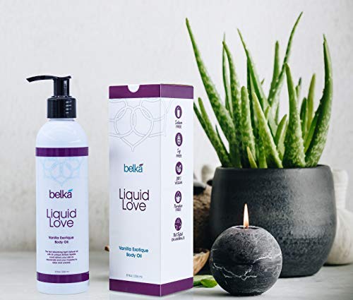 Liquid Love Vanilla Exotique Body Oil For Relaxing Massage Therapy And Sensual Couple's Massages - Made In The Usa, 100% Vegan With Luscious Virgin Oils, Grape Seed, Coconut, Vitamin E, 8 Floz #TOP3