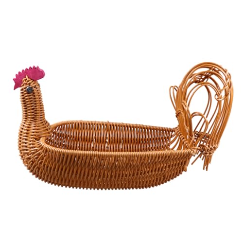 MAGICLULU Woven Storage Basket Light Brown Rattan Organizer for Home