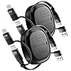 MINLU-Multi-Charging-Cable-2Pack-5-in-1-Retractable-iPhone-Charger-Cable-60W-Fast-Charging-Data-Sync-Retractable-Charging-Cord-with-IPType-CUSB-A-Port MINLU Multi Charging Cable 2Pack 5 in 1 Retractable iPhone Charger Cable 60W Fast Charging & Data Sync Retractable Charging Cord with IP/Type C/USB A Port