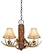 Vaxcel CH33003NS Lodge 3 Light Chandelier, 19" x 19" x 15.5", Noachian Stone Finish