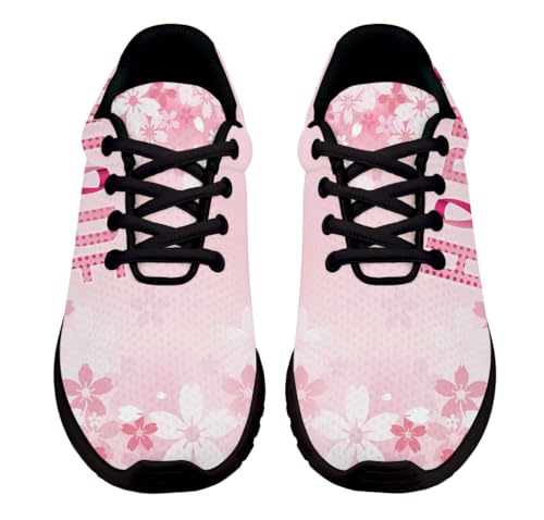Breast Cancer Awareness Shoes for Women Men Trail Running Casual Fashion Sneakers Slip-on Tennis Shoes2