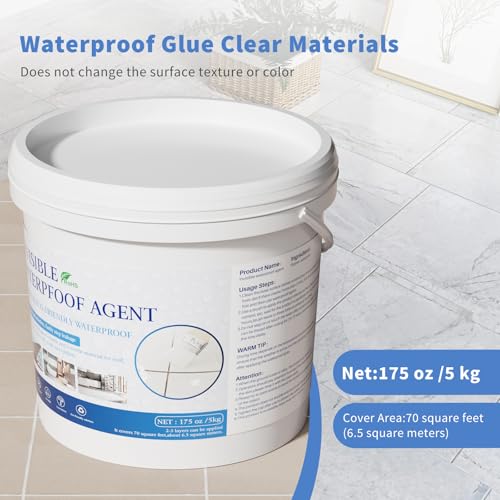 Image of Transparent Waterproof Coating 175 Oz (5 KG), Invisible Waterproof Agent, Water-Based Repairing Leak Water Proof Glue, Indoor & Outdoor Liquid Sealant