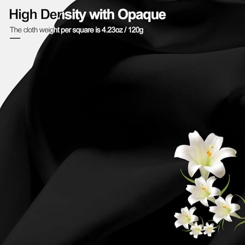 Image of EMART 8.5x10ft Black Photo Backdrop Screen for Photography, Large s Drapes Party Background Curtain, Polyester Fabric Sheet Video Studio Portrait Photoshoot