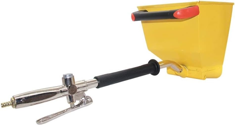 Joywayus Wall Mortar Sprayer Gun 4 Jet Hole Stucco Shovel Hopper Cement Spray Gun Plaster Stucco Sprayer