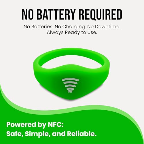 Image of Kids ID Bracelet - Fitted NFC Safety Wristband, Slip-On Child ID Band for Emergency Contact Info, Waterproof Silicone, Not GPS, Wear on Wrist or Ankle, Ideal for Theme Parks, Travel & Beaches