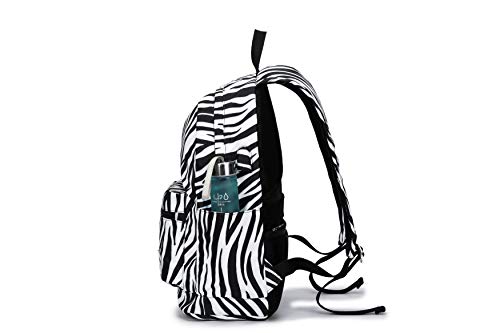 Kinmac Water Resistant Laptop Travel Outdoor Backpack With Usb Charging Port For 13 Inch 14 Inch And 15.6 Inch Laptop (Zebras) #TOP5