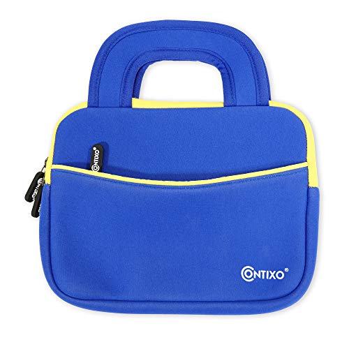 Contixo 7" Tablet Sleeve Bag - Compatible with 7-8" Kids Tablets, Includes Accessory Pocket, Protective Case, Durable Neoprene Cover for Tablets (Blue) by Contixo - Image 4