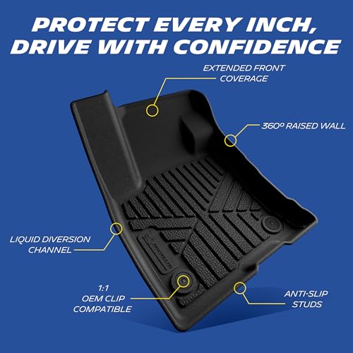 Image of Michelin Vehicle Mats for 2021-2026 Ford Bronco Sport | Not Fit Bronco 2-Door /4-Door /Rubberized Floor, All-Weather TPE Custom Fit Liner, Premier