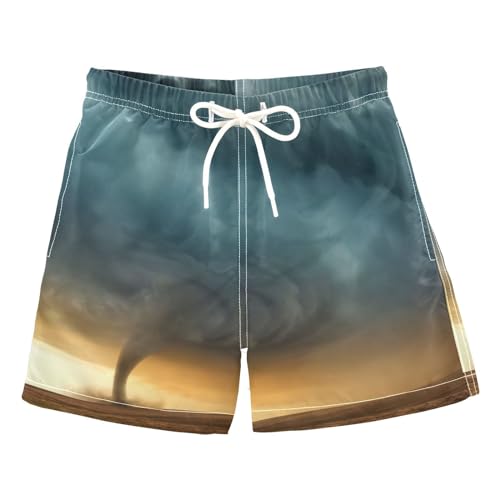 Selerdon Tornado Boys Swim Trunks Toddler Boy Swim Board Shorts Swimwear Kids Beach Swimsuit Bathing Suits Multi