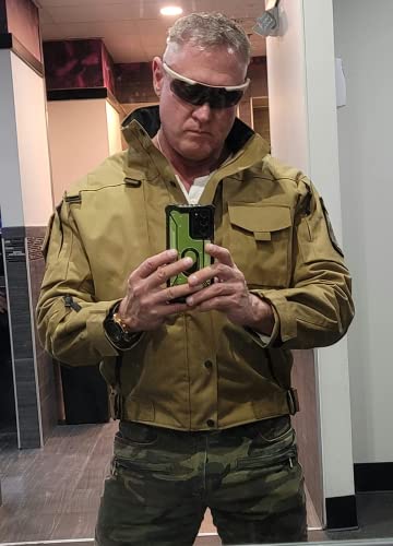 Military Jacket for Men 1000D Cordura Tactical Jacket Hard Shell Water Resistant Army Jacket Coat Hiking Bushcraft4