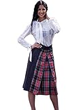  Ashante Moda Mujeres Elegante Sexy Hecho a mano Hermosa Falda Cálida Lana Ligera Estilo Escocés