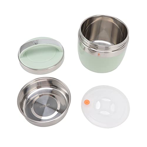 OFFAXE Lunch Box, 1.5L 304 Contenedor de alimentos aislados de vacío de acero inoxidable con diseño interno de doble vacío, recipiente de almuerzo reforzado para el hogar (Green)