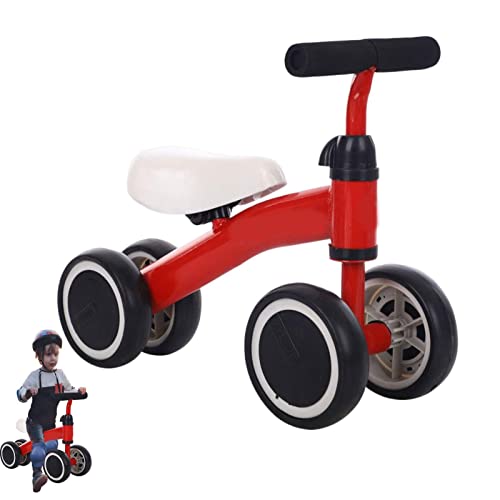 fengshan 10 Bicicleta de Equilibrio Bebé - Bicicleta sin Pedales para niños de 1 a 3 años,Bicicleta de Equilibrio para niños y niñas de 12 a 36 Meses, 4 Ruedas, Primera Bicicleta para niños