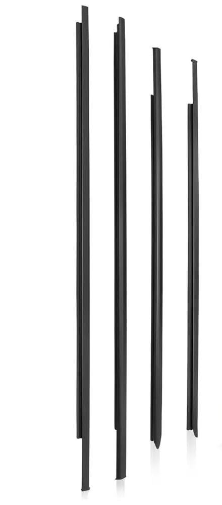 Guarnizione in gomma 55112376AH 55112377AH 55372138AH 55372139AH 4 Pezzi Guarnizione Cinghia Esterna Portiera Per Dodge Per Ram 1500 2500 3500 4500 5500 2009-2021 Striscia Protettiva Vetri Vetro
