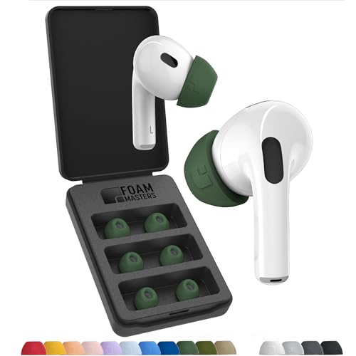 Foam Masters Ultra-Premium Memory Foam Ear Tips for AirPods Pro