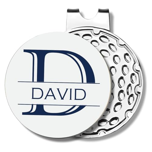 LalatiFy Custom Name Golf Ball Markers Magnetic with Hat Clip - Personalized Initial Monogram Golf Ball Markers Men Women Golfing Golfer Accessories Gift for Father Mother