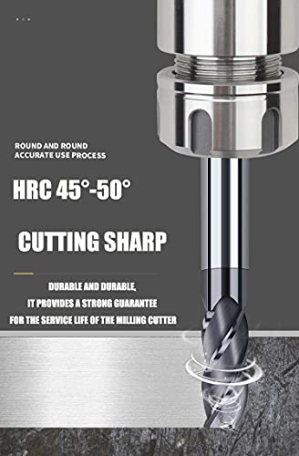 CNC Router Bits For Milling Machining 4mm Square Nose End Mills - 2 Flute Carbide CNC Router Bits With AlTiN Coating (4-Pack) Uxcell Square Nose End
