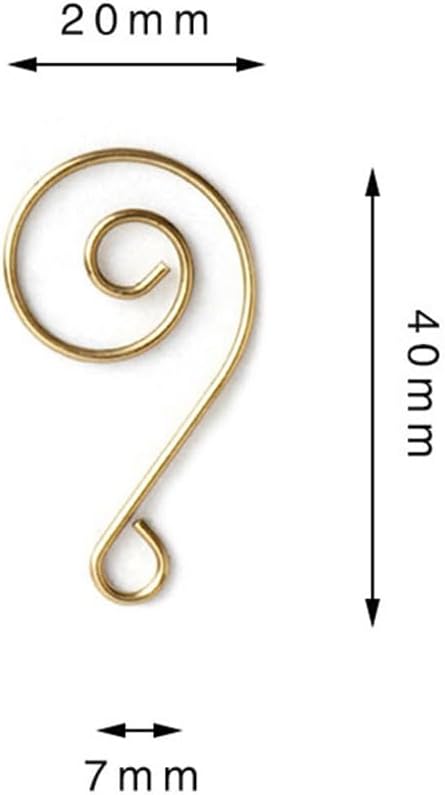 GLEAVI 50 Pcs Christmas Wreath Hooks Golden Multifunctional Shaped Wrought Iron Hangers for Decoration Christmas Tree