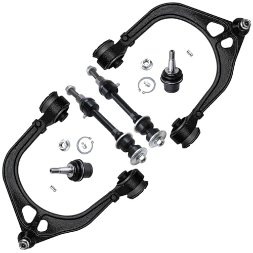Image of Detroit Axle - RWD Front End Suspension Kit for Chrysler 300 Dodge Challenger Charger Magnum, Upper Control Arms w /Ball Joint Sway Bars Lower Ball Joints Replacement - 6pc Set