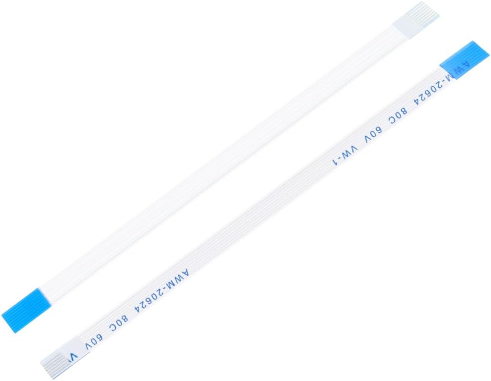 sourcing map 5pcs FFC Flexible Flat Cable, 8 Pins 0.5 mm Pitch 100mm FPC FFC Flexible Ribbon Cable for LCD TV Car Audio DVD Player Laptop (B Type)