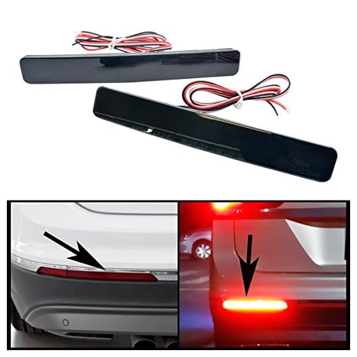 MASO 2 x LED bakre stoppljus svart lins stötfångare reflektor dimlampa bakljus röd för 05-12 VW Transporter T5