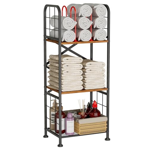 GIOTORENT Bathroom Towel Storage, 3-Tier Free Standing...