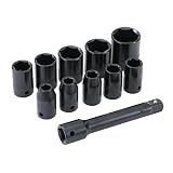 ORAZIO Zestaw kluczy udarowych 1/2", Heavy Duty Garaż Samochód Ciężarówka Koło Pneumatyczne Śruby Usuwanie Narzędzie Pneumatyczne, Aluminiowa obudowa