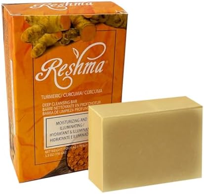 Reshma Beauty Turmeric Soap | Infused with Turmeric Extract, Olive Oil, Coconut Oil (Pack Of 1), 5.05 oz
