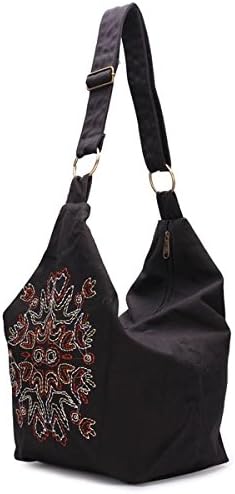 Women Canvas Embroidery Cross Body Bag