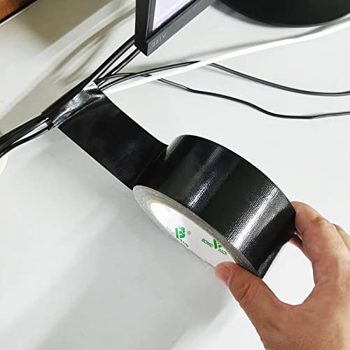 BOMEI PACK Panzertape extra stark, 32 m x 48 mm – Wasserdichtes Reparaturband für innen & außen gewebeverstärktes Reparaturband, 3 Rollen (schwarz)