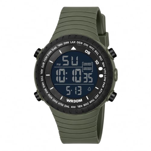 MATRIX Defender Digital Display with Alarm, Stopwatch & Backlight Sports Watch for Men & Boys (Green)