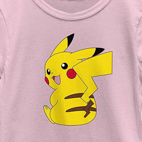 Image of Fifth Sun Girls Pokemon Small Pika Stripes Girls Short Sleeve Tee ShirtT-Shirt
