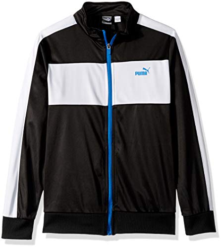 PUMA Big Boys' Tricot Track Jacket, Black, M
