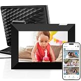 Nixplay 8 inch Touch Screen Digital Picture Frame with WiFi (W08K), Black-Silver, Share Photos and Videos Instantly via Email or App