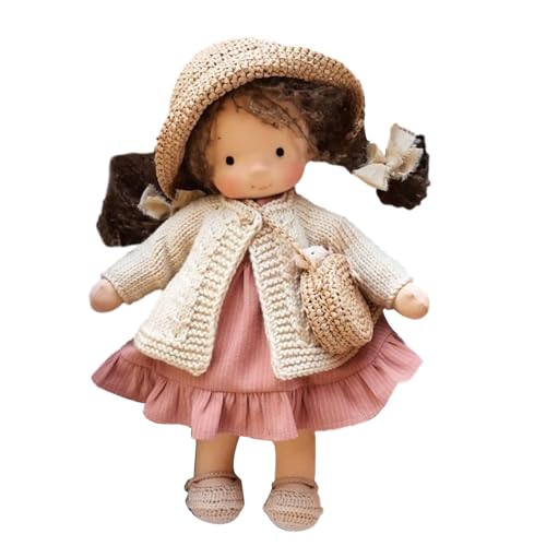 Genérico Muñeca De Peluche Hechas A Mano, Peluches De Dibujos Animados Lindas Y Suave, Muñeca Exquisitos Coleccionable De Algodón, Regalo De Bautizo De Niña, Cumpleaños, Navidad, Fiesta