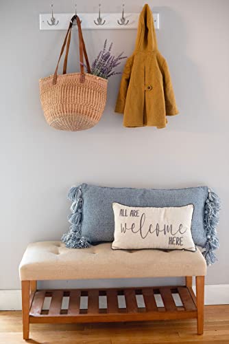 Known & Free All Are Welcome Pillow Cover Embroidered Front Porch Decor Farmhouse Porch Pillow Welcome Lumbar Pillow Cover 12X20 Pillow Cover Welcome Decor Entryway Decorative Welcome Quote #TOP3