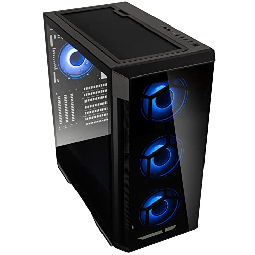 Observatory Z ARGB E-ATX Midi Tower Computer Case, 4 Ventole ARGB preinstallate, Gaming PC Case for AIO Cooling, PC Case RGB, PC Case Glass - Case PC - Immagine 1