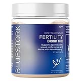 Blue Stork Men’s Fertility Drink Mix: Honey Peach Flavor, Fertility Supplements for Men, Hormone...