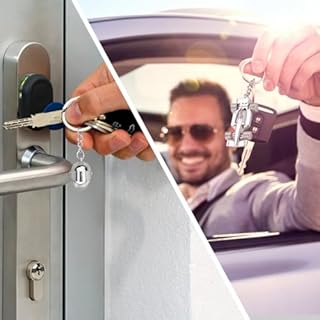 Cosysparks Portachiavi Auto, Silver Metal Racing Portachiavi Macchina Regali Auto per Gli Uomini Novelty Mini Portachiavi Uomo